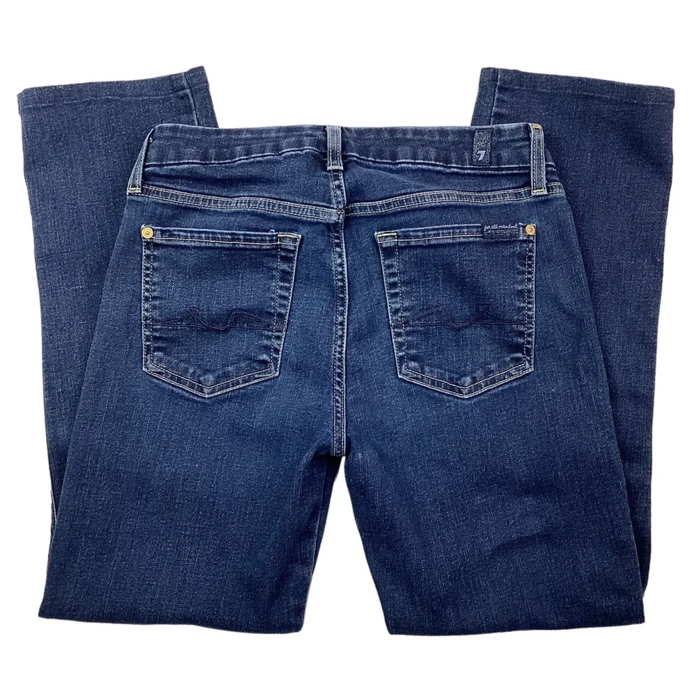 7 For All Mankind Kimmie Straight Leg Jeans Like New Cropped - Picture 4 of 9